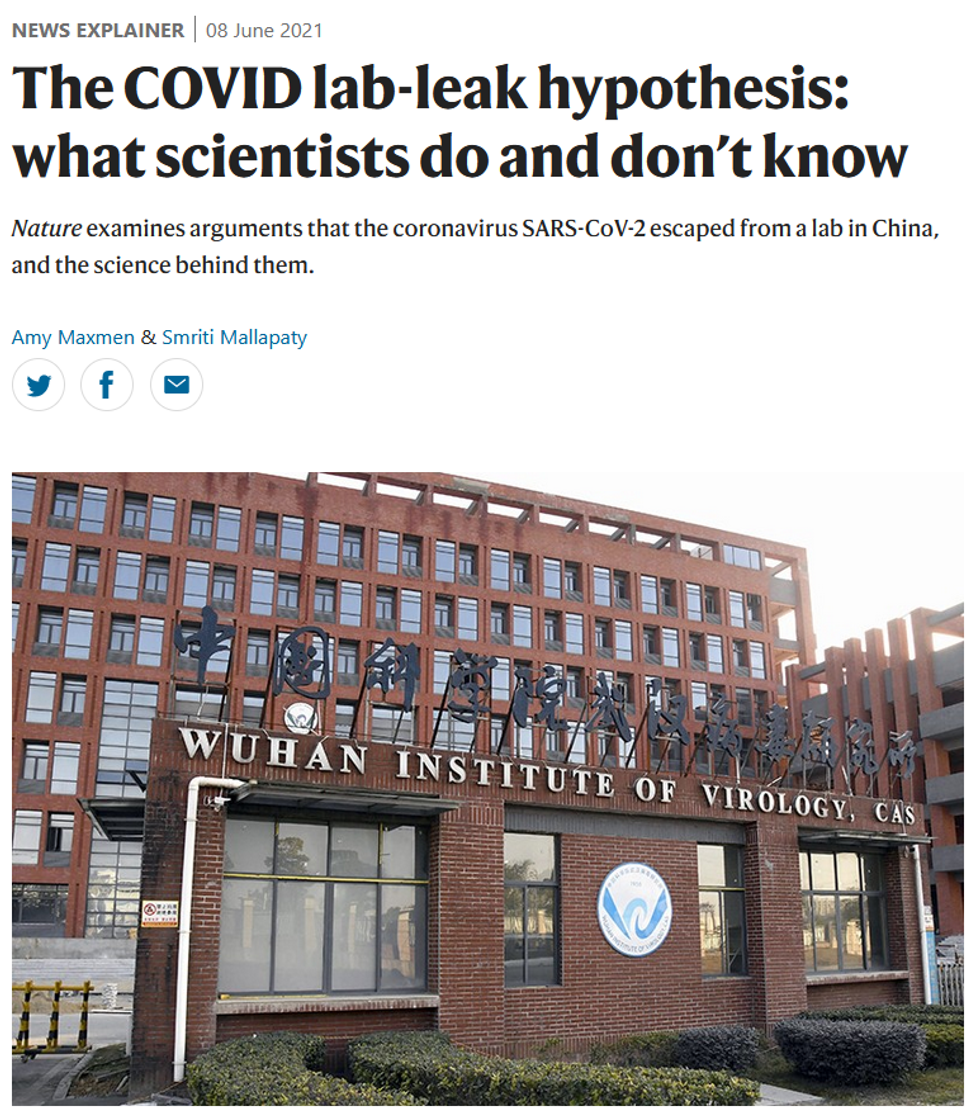 Nature: The COVID lab-leak hypothesis: what scientists do and don't know