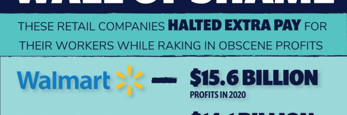 Hailed as 'Heroes' During Pandemic, Retail Workers Stripped of Hazard Pay While Companies Rake in Massive Profits