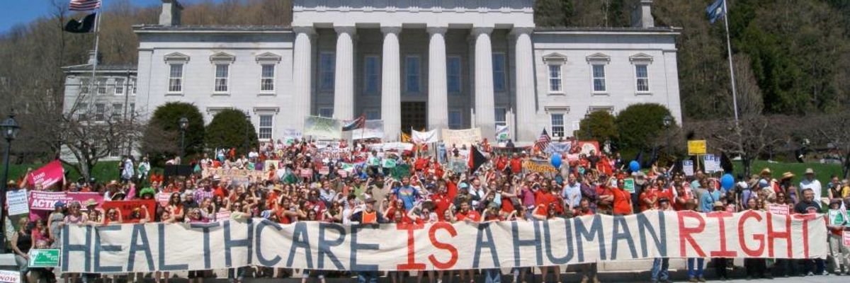 'We Won't Back Down': Vermonters Launch Sit-In At Statehouse Demanding Universal Health Care 'Now!'