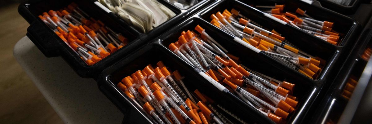Needles in drug exchange program