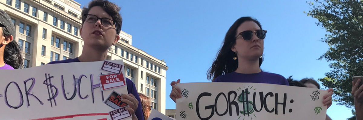 Protests and Outrage as Gorsuch Headlines Event at Trump Hotel