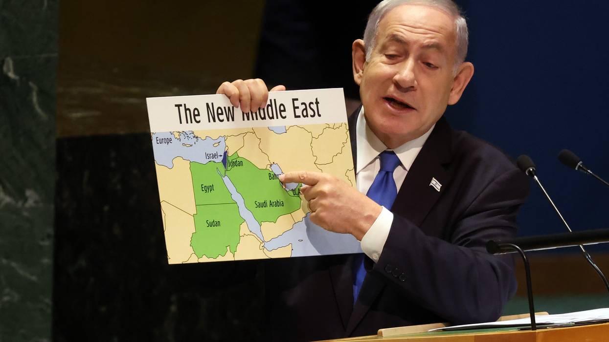 Netanyahu addresses the UNGA in 2023.