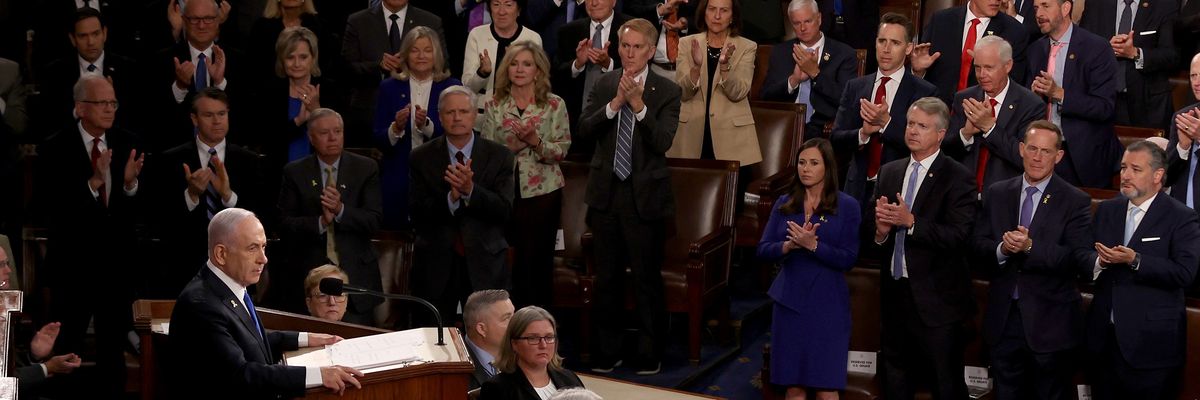 Netanyahu receives a standing ovation from U.S. Congress.