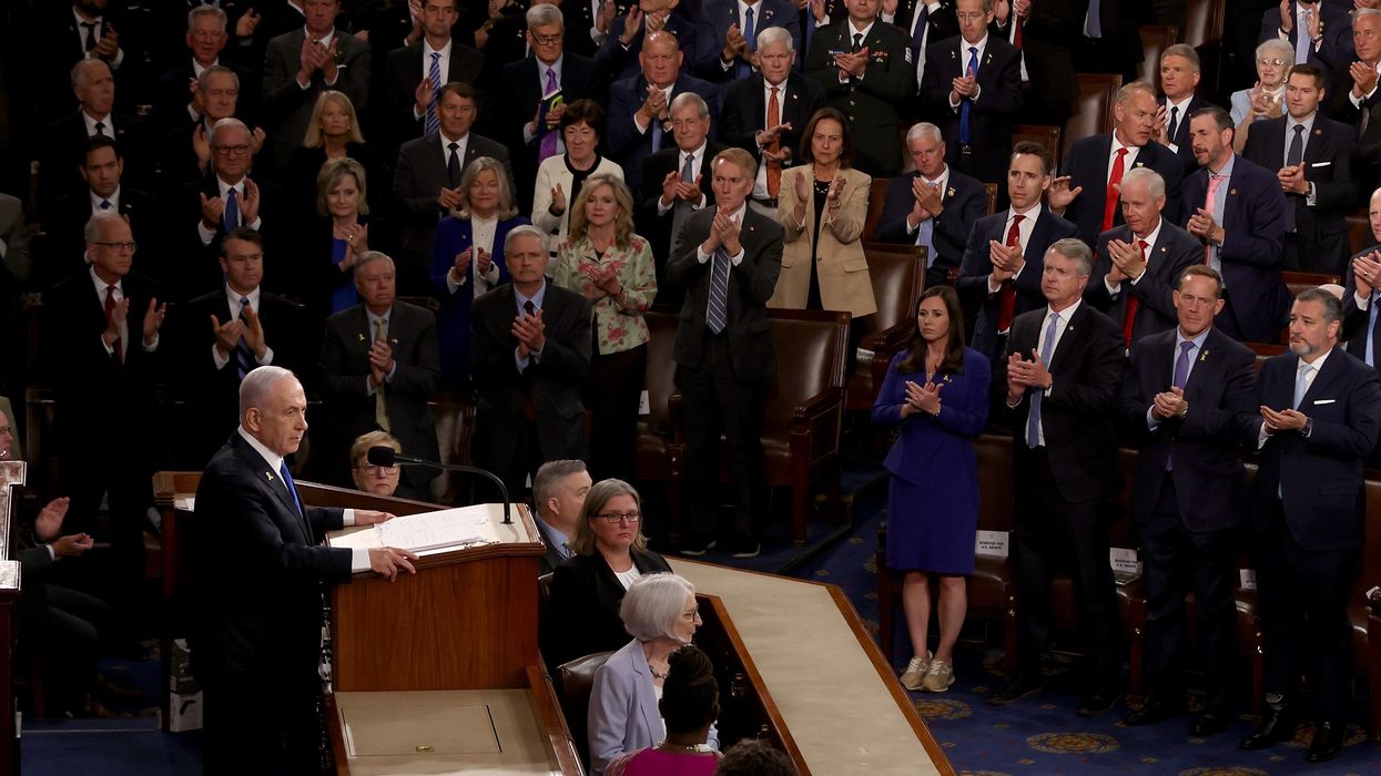 Netanyahu receives a standing ovation from U.S. Congress.