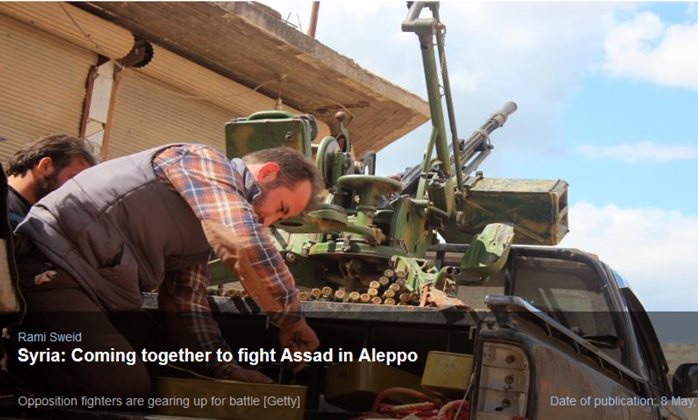 New Arab: Coming Together to Fight Assad in Aleppo