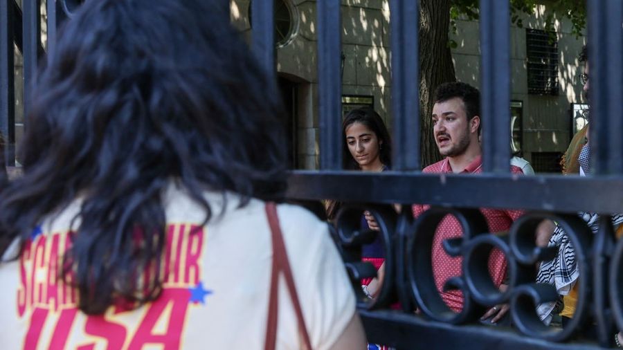 New encampment at Columbia: Pro-Palestinian protesters at Columbia University hold a press briefing