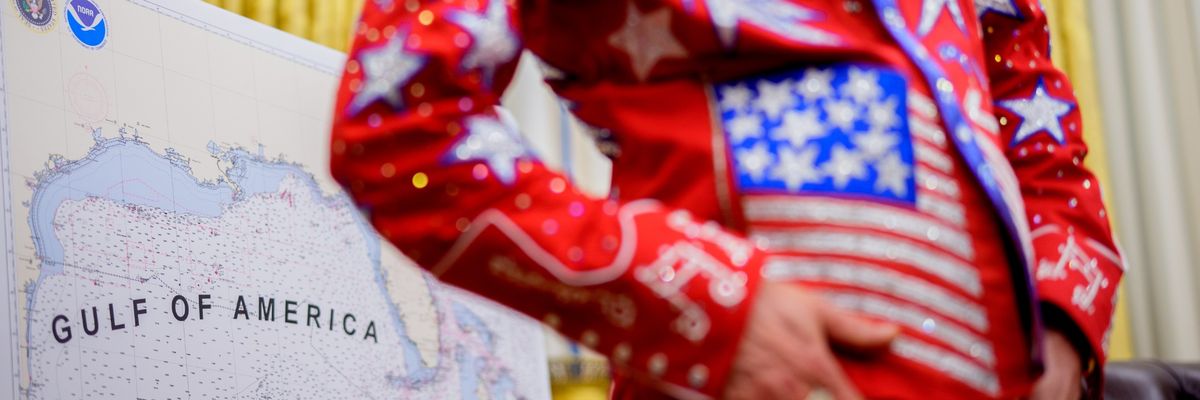 New Gulf of America and older-but-no-wiser Kid Rock in Oval Office last week.