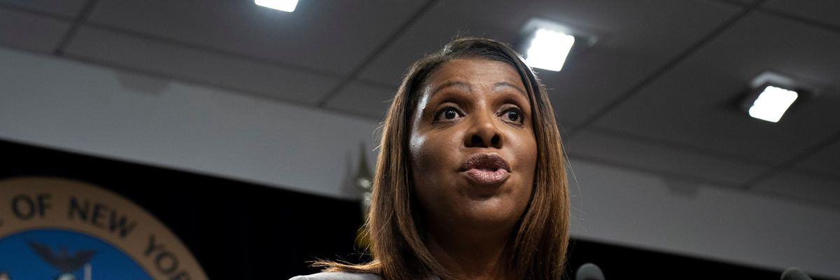 New York Attorney General Letitia James speaks during a June 11, 2019 press conference