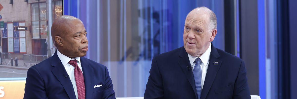 New York City Mayor Eric Adams and Tom Homan