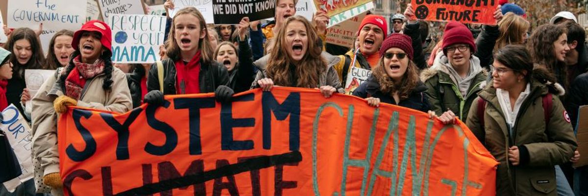 New York City youth climate protest.