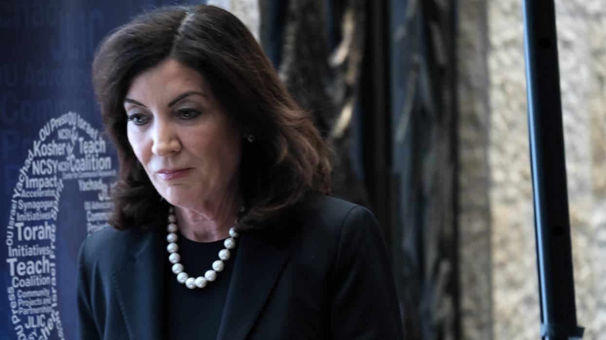 New York Gov. Kathy Hochul attends a conference