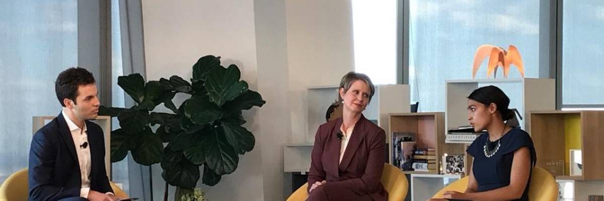 Cynthia Nixon and Ocasio-Cortez Blast 'Cynical' Cuomo-Backed Women's Equality Party for Endorsing Male Centrists in New York