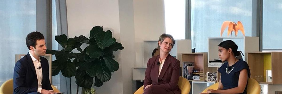 Cynthia Nixon and Ocasio-Cortez Blast 'Cynical' Cuomo-Backed Women's Equality Party for Endorsing Male Centrists in New York