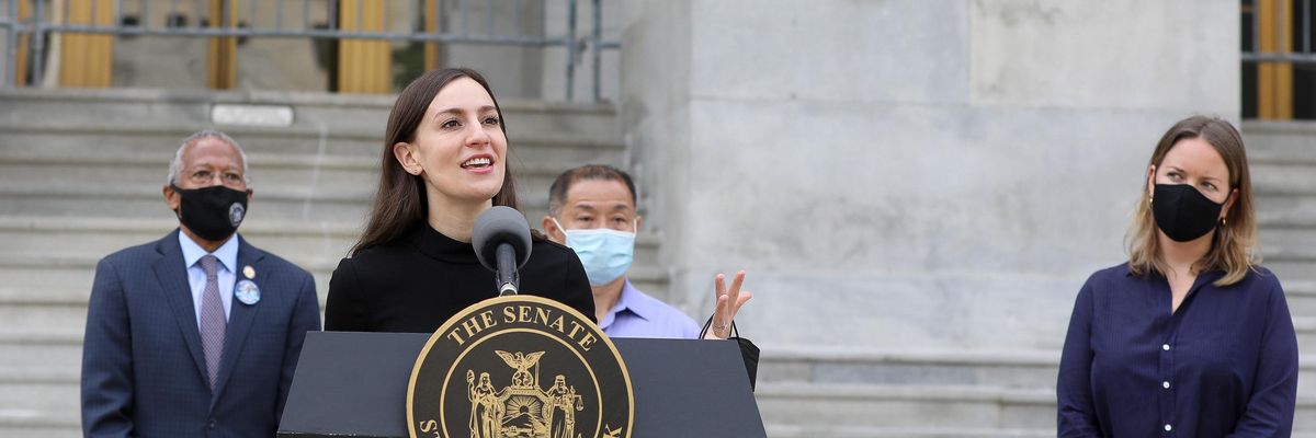 New York state Sen. Alessandra Biaggi holds a press conference in Albany on June 2, 2021. (Photo: NYS Senate Photo/CC BY 2.0)