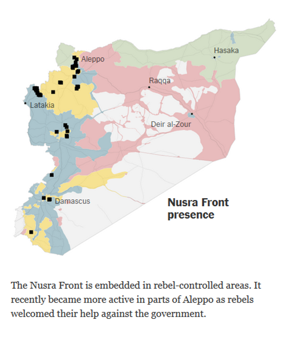 New York Times: Nusra Front presence