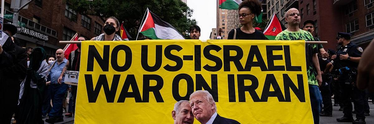 New Yorkers Gather To Protest Against War On Iran