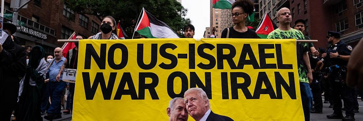 New Yorkers Gather To Protest Against War On Iran
