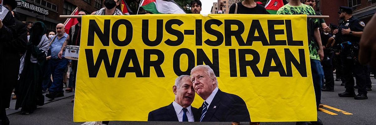 New Yorkers Gather To Protest Against War On Iran