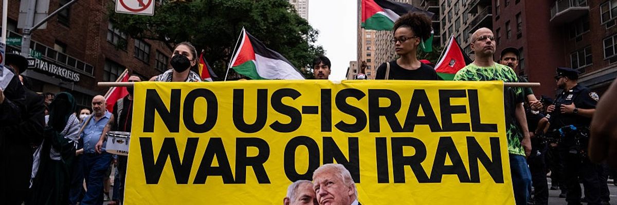 New Yorkers Gather To Protest Against War On Iran