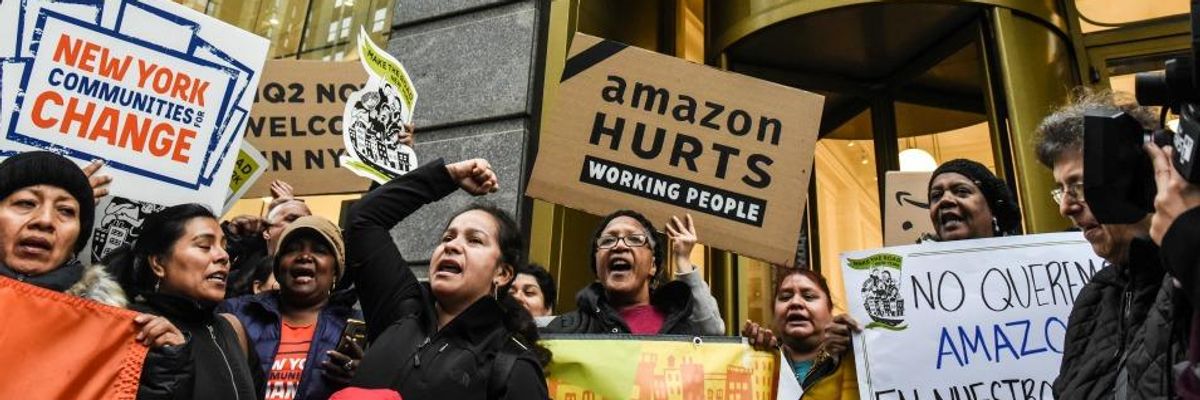 New York HQ Fiasco and $0 in Federal Taxes, Say Critics, Confirm Amazon's Status as Deadbeat Corporation