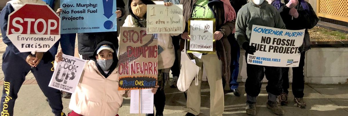 Newark gas plant protest