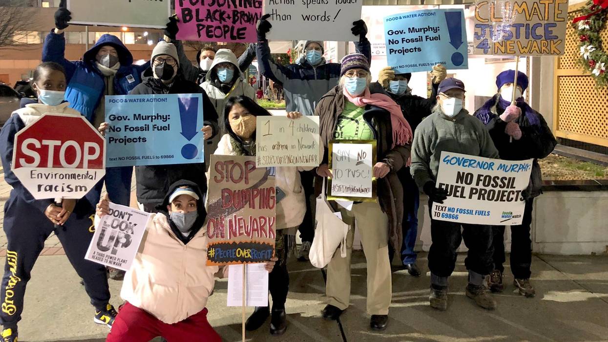 Newark gas plant protest