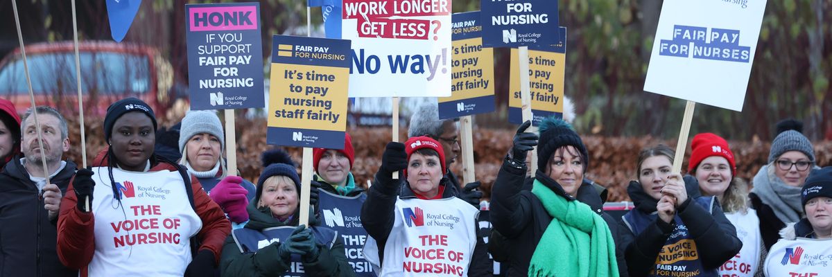 NHS nurses strike in the U.K.