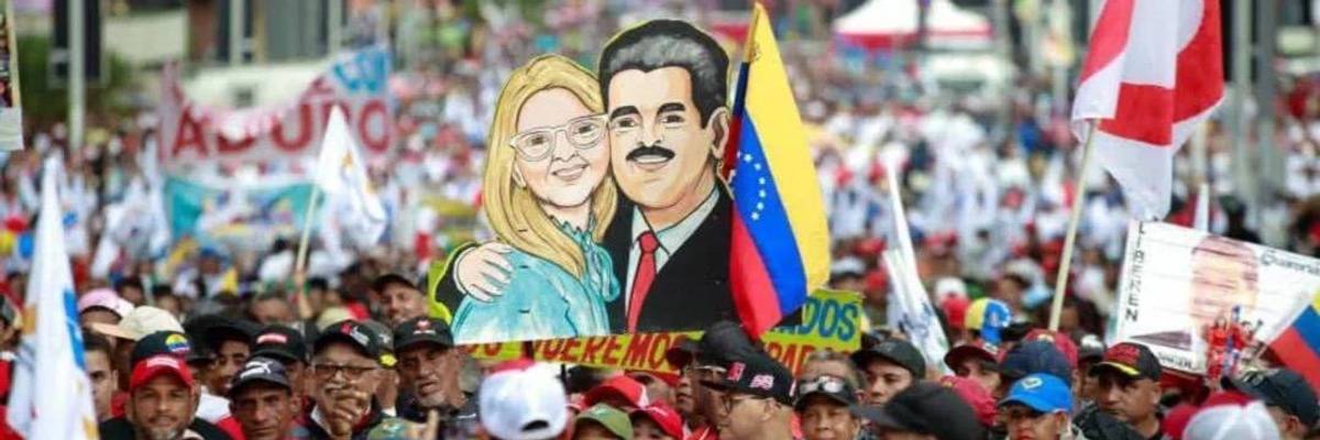 Nicolas Maduro and Cilia Flores.