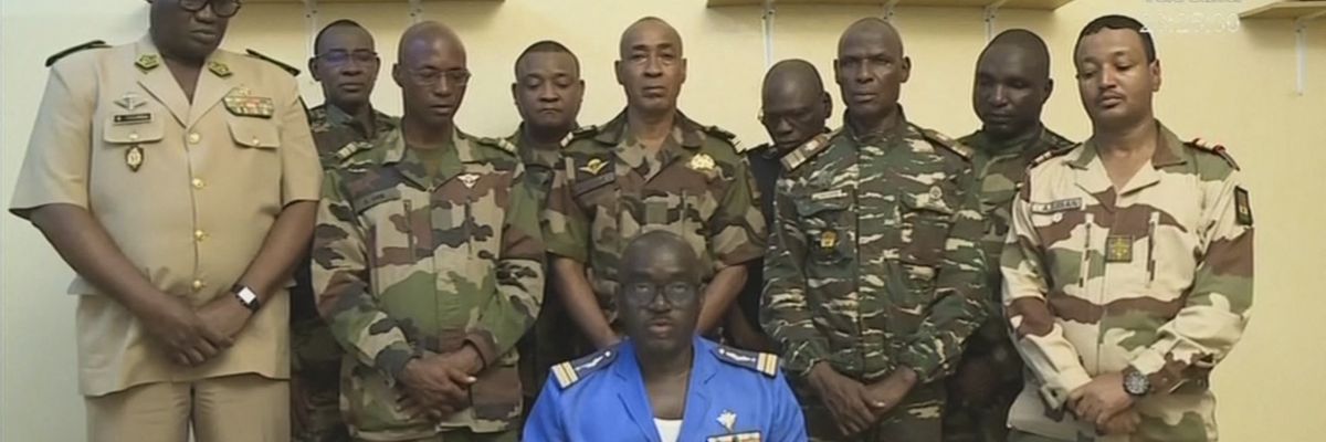 Niger Junta spokesperson Colonel Major Amadou Abdramane.