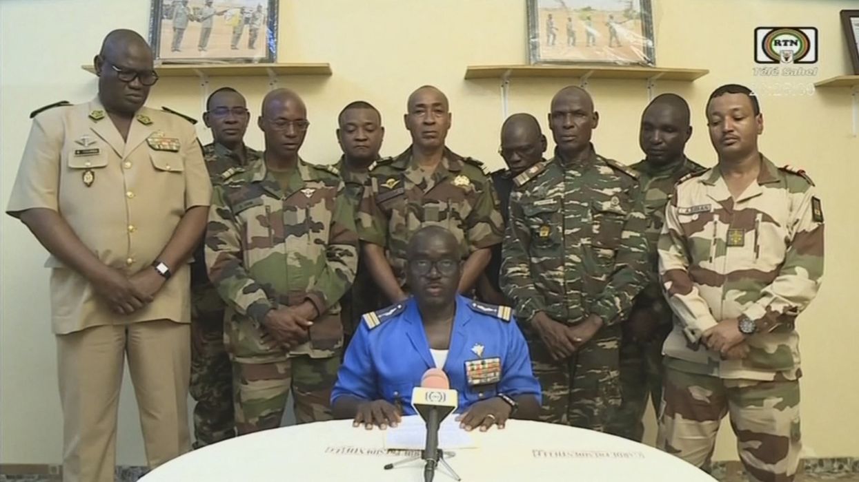 Niger Junta spokesperson Colonel Major Amadou Abdramane.