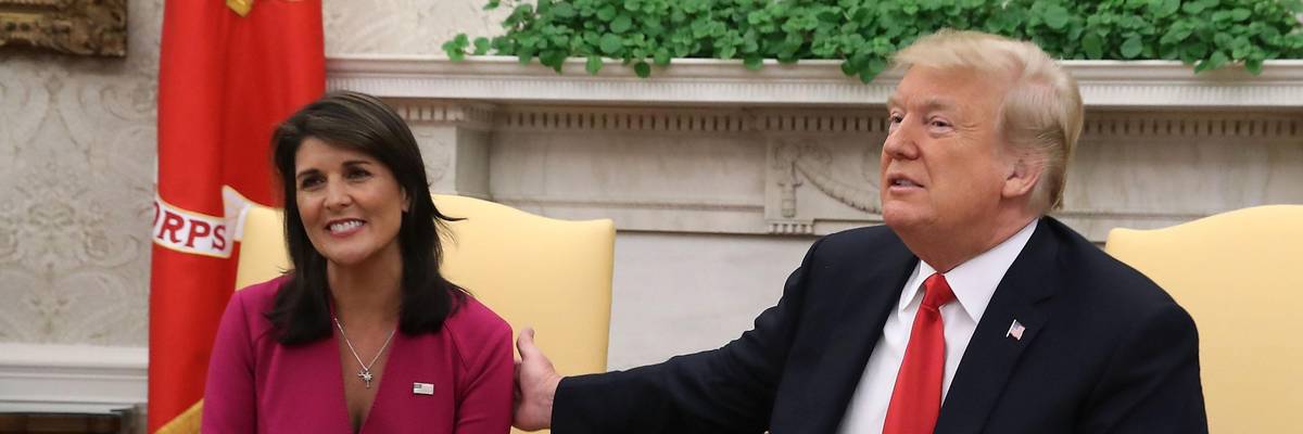 Nikki Haley and Donald Trump