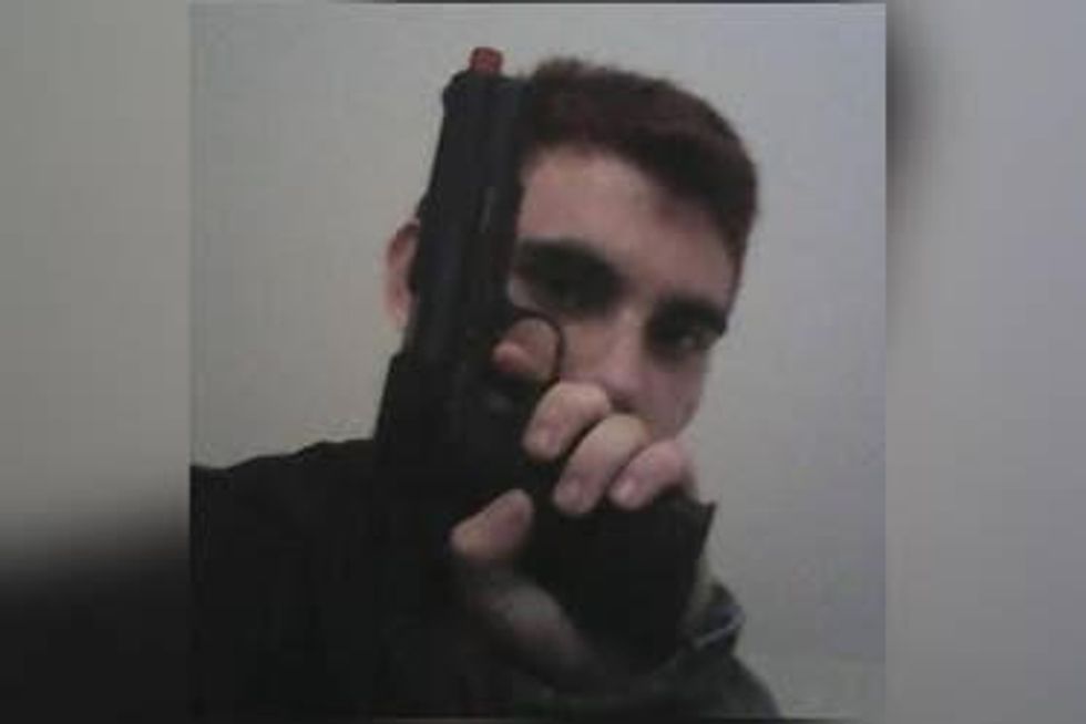 Nikolas Cruz with his M1911 look-alike