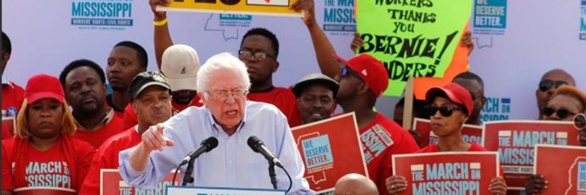 Sanders Rips 'Greedy' Nissan, Backs Workers' Union Effort