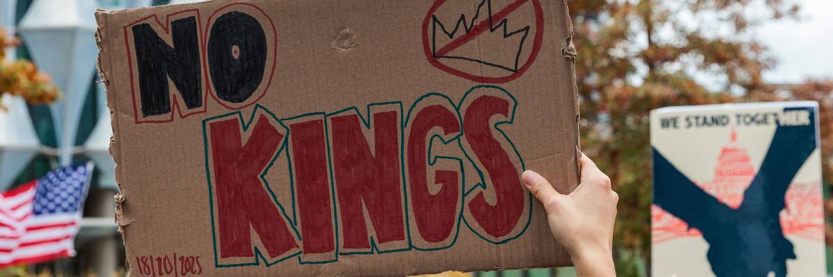 No Kings Event Outside US Embassy London