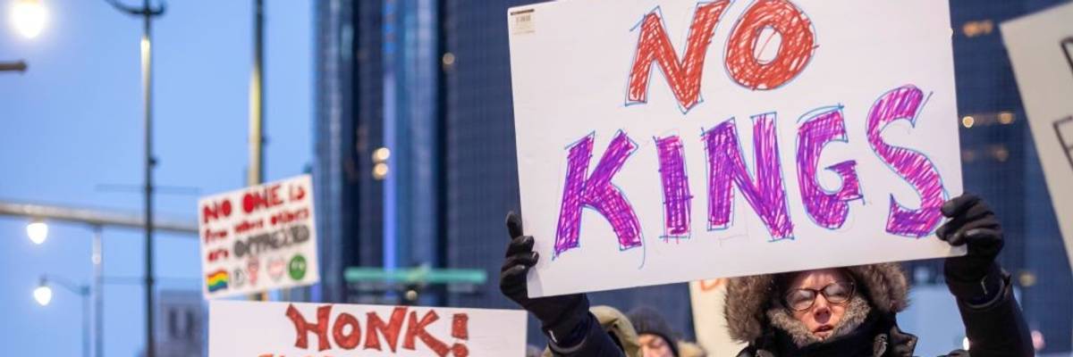 No Kings on Presidents Day Protest