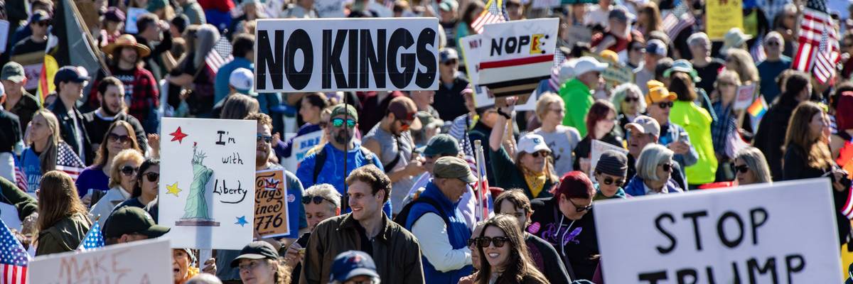 No Kings protest in Boston.