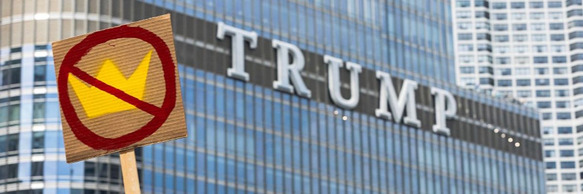 No Kings protest outside Trump Tower in Chicago