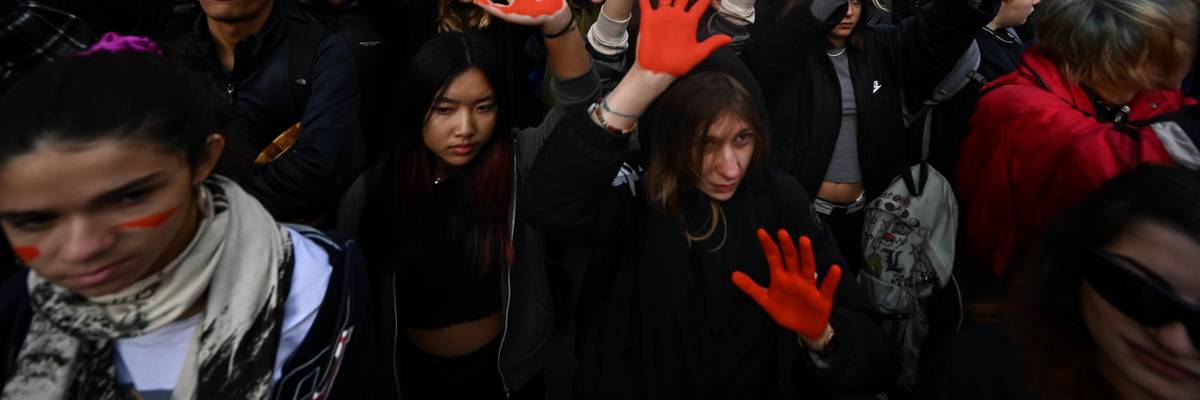 No Meloni Day protest