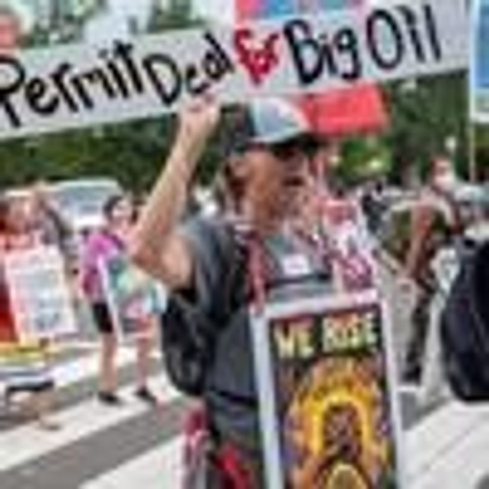 No Permit Deal for Big Oil sign