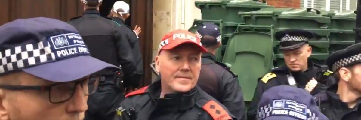 'This Is Not What Democracy Looks Like': Outrage as London Police Use Battering Ram to Raid Extinction Rebellion Building