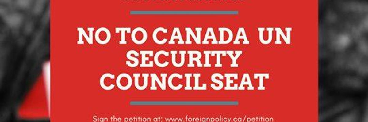 No to Canada UN Security Council Seat