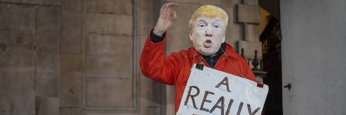 No To Trump Protest In Central London