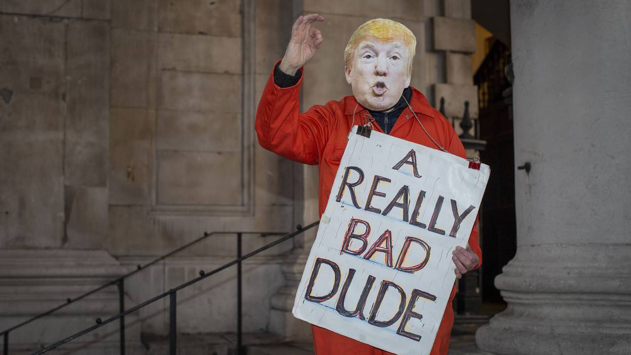 No To Trump Protest In Central London