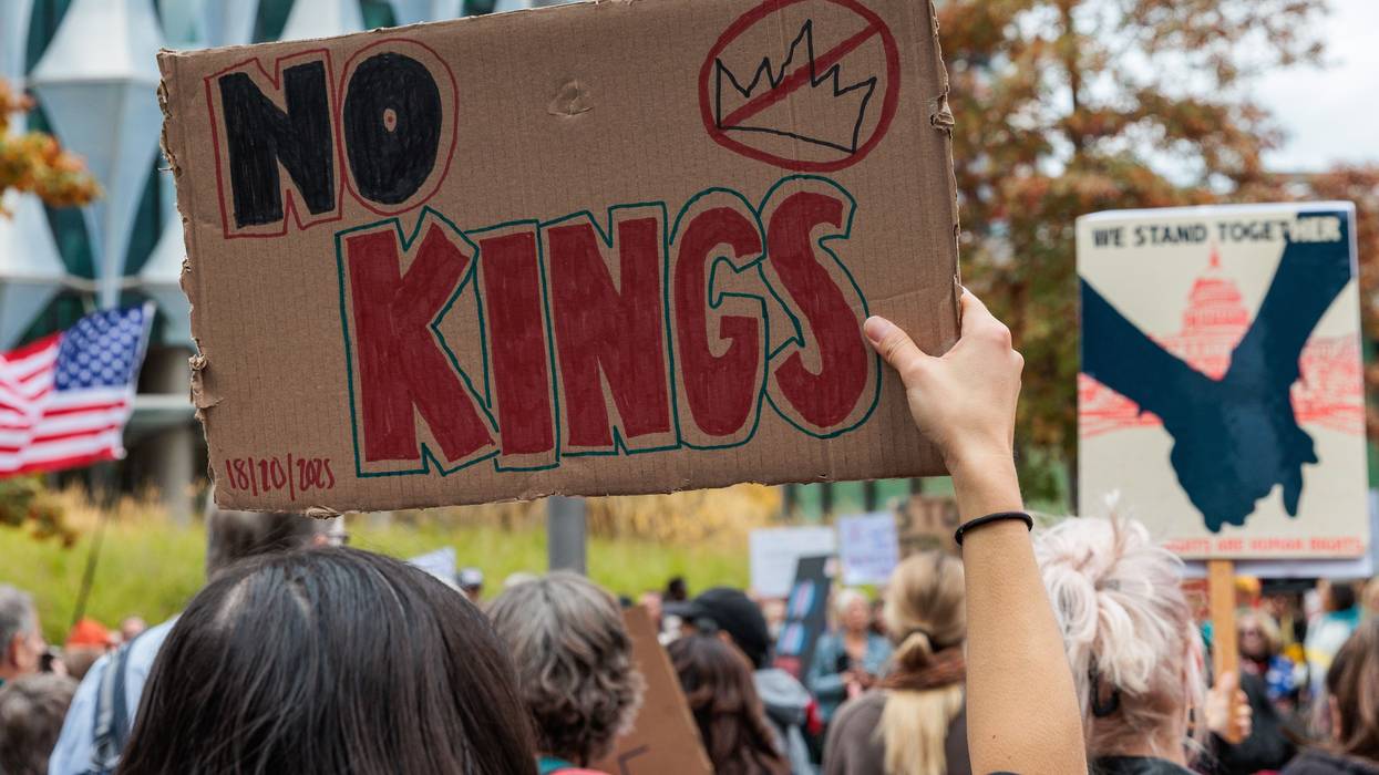 No Tyrants No Kings Event Outside US Embassy London