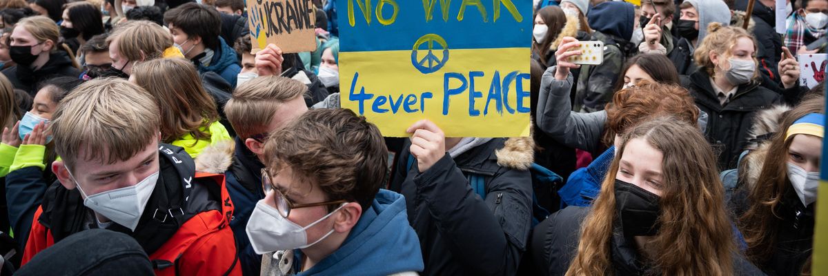 No war in Ukraine demonstration in Germany