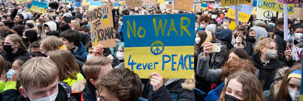 No war in Ukraine demonstration in Germany