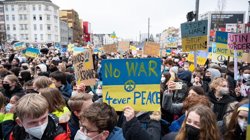 No war in Ukraine demonstration in Germany