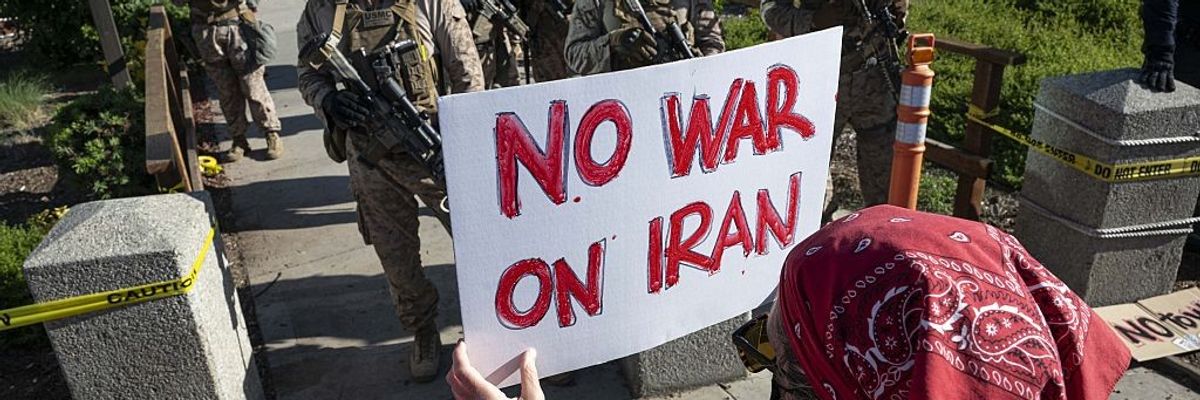 'No War on Iran' protest held in Los Angeles