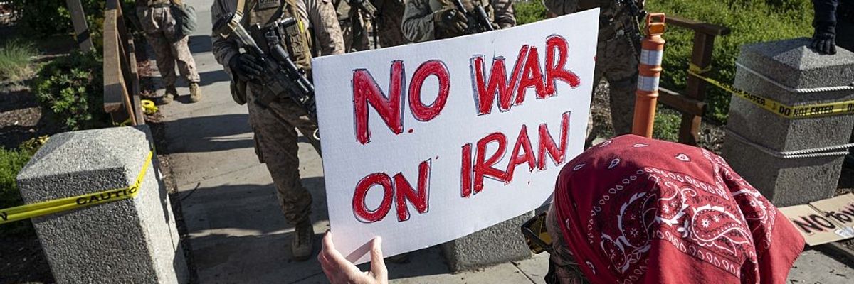'No War on Iran' protest held in Los Angeles