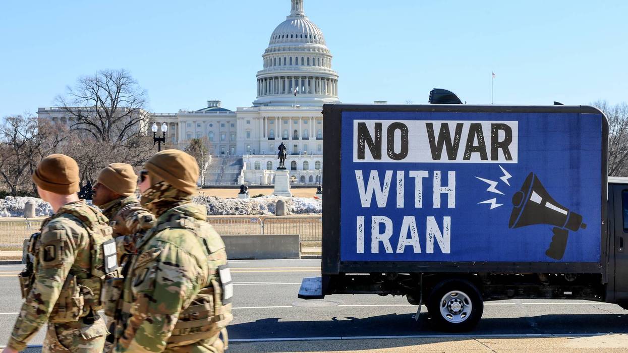 "No War With Iran" billboard